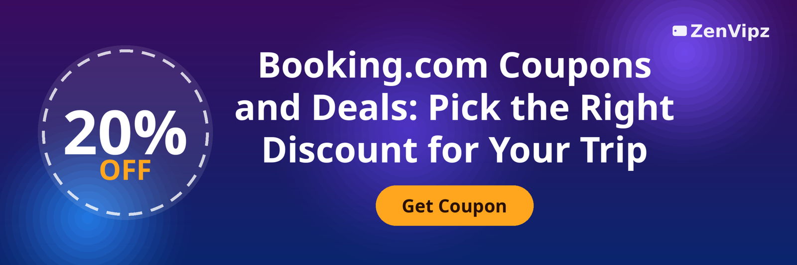 Booking.com Genius member discount badge showing up to 20 percent off stays
